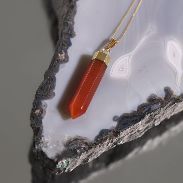 Carnelian Point Necklace